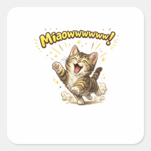 Miaowwwww!   Funny Cat Sticker for Cat Lovers