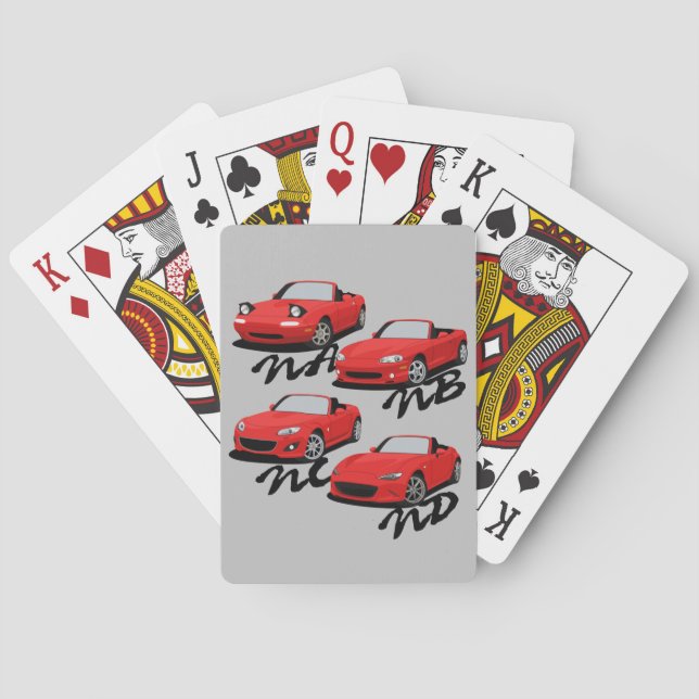 Miata Generations Playing Cards (Back)
