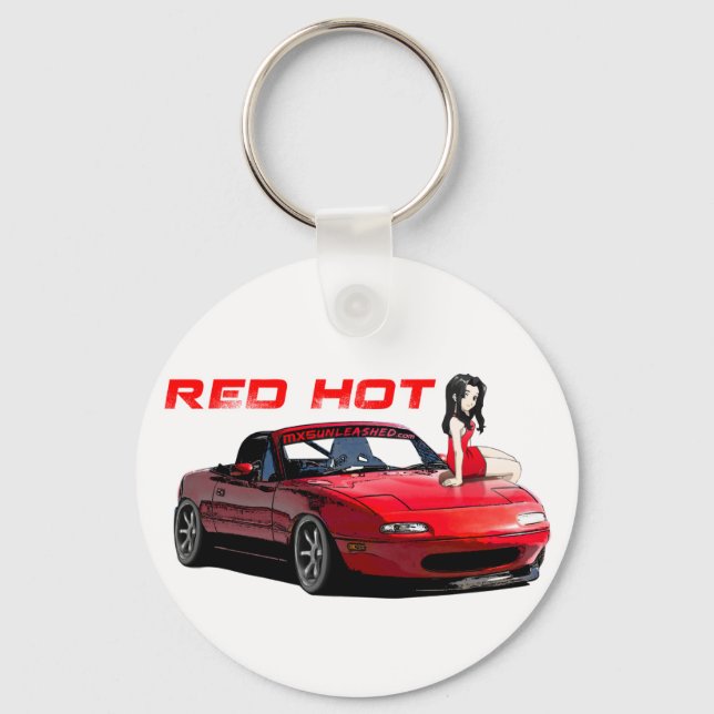 Miata MX-5 Red Hot Keychain (Front)