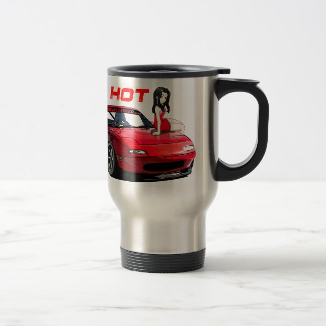 Miata MX-5 Red Hot Travel Mug (Right)