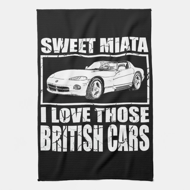 Miata Viper british car joke Kitchen Towel (Vertical)