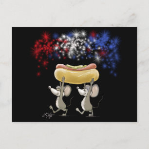 Mic And Mac's 4th Of July Night Picnic Postcard