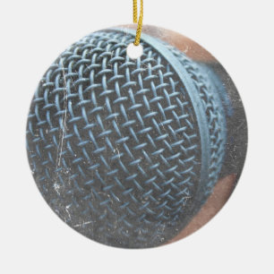 mic close up photo grunge overlay colour music ceramic ornament