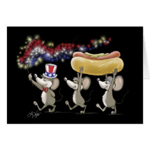 Mic, Mac And Moe's 4th Of July Night Blank Card