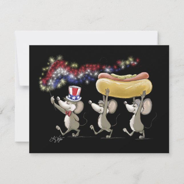 Mic Mac And Moe's 4th Of July Night Invitations (Front)