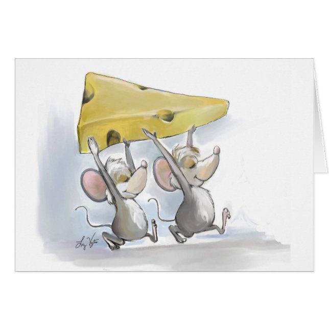 Mic & Mac Bringing In The Cheese Blank Card (Front Horizontal)