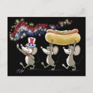 Mic Mac & Moe's 4th Of July Night Picnic Postcard