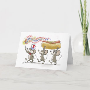 Mic, Mac & Moe's Happy 4th of July Blank Card