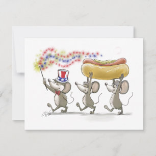 Mic, Mac & Moe's Happy 4th of July Invitations