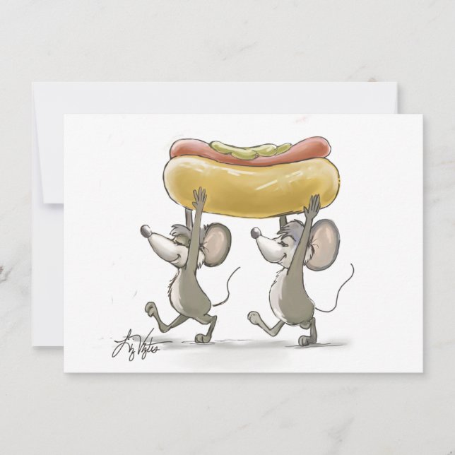 Mic & Mac's Picnic/BBQ Fourth of July Invitations (Front)