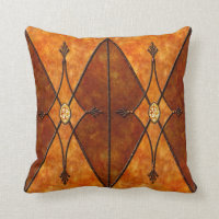 Mica de faux de style de mission et coussin en