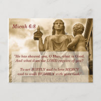 Micah 6:8 Bible Verse Memory Card