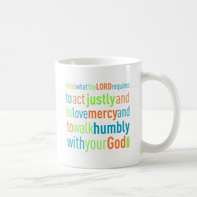 Micah 6:8 coffee mug (Right)