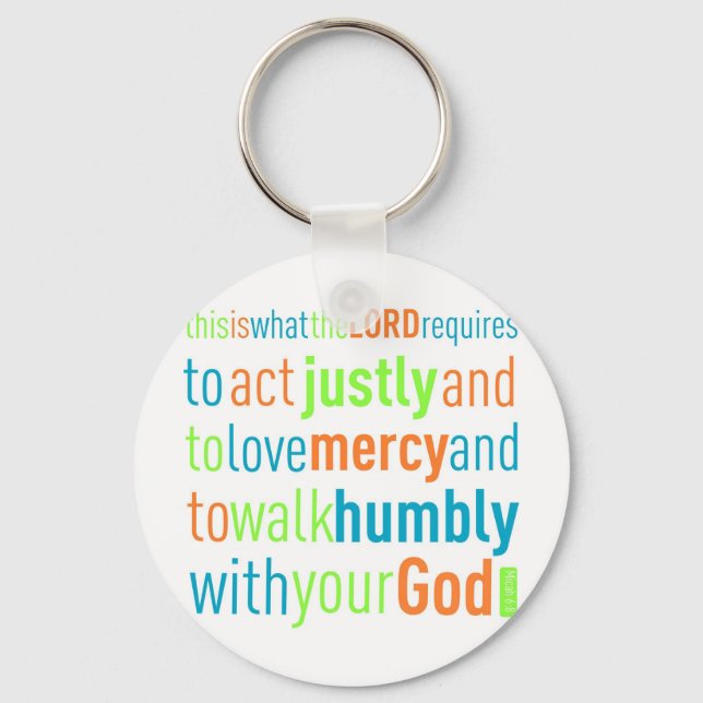Micah 6:8 keychain (Front)