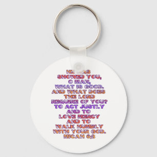 Micah 6:8 keychain