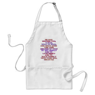 Micah 6:8 standard apron