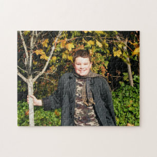 Micah in the Fall Jigsaw Puzzle