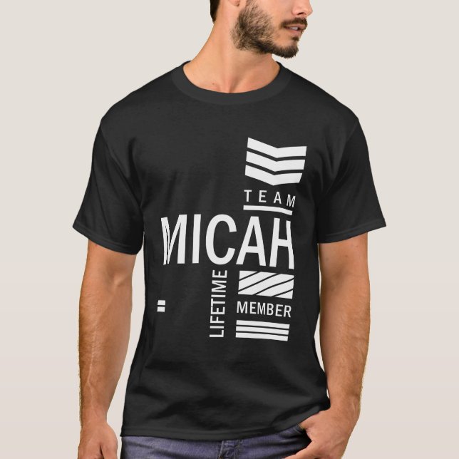 Micah Personalized Name Birthday Gift T-Shirt (Front)