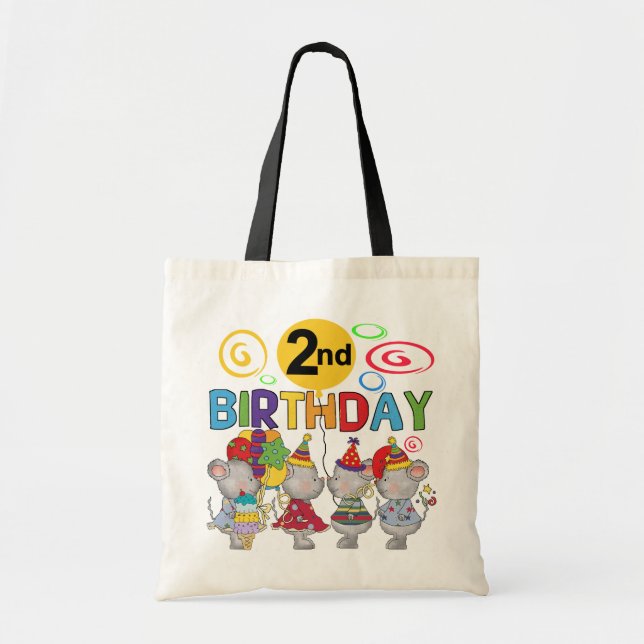 Mice 2nd Birthday T-shirts and Gifts Tote Bag (Front)