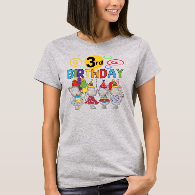Mice 3e anniversaire T-shirts et cadeaux (Devant)