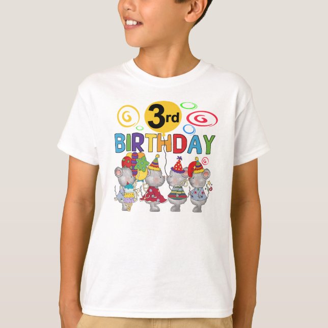 Mice 3rd Birthday T-shirts and Gifts (Front)