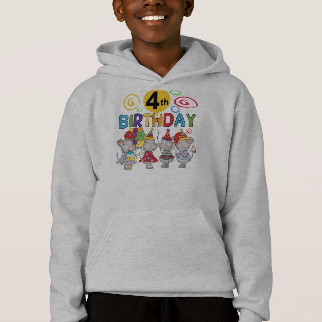Mice 4th Birthday T-shirts and Gifts (Front)