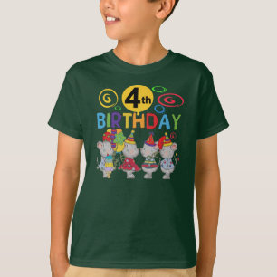 Mice 4th Birthday T-shirts and Gifts