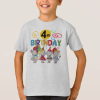 Mice 4th Birthday T-shirts and Gifts