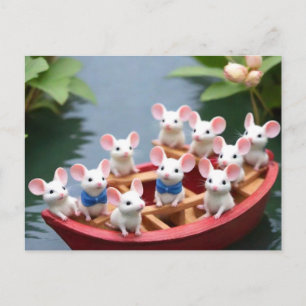 Mice Ahoy! Cute Animal Mouse  Postcard