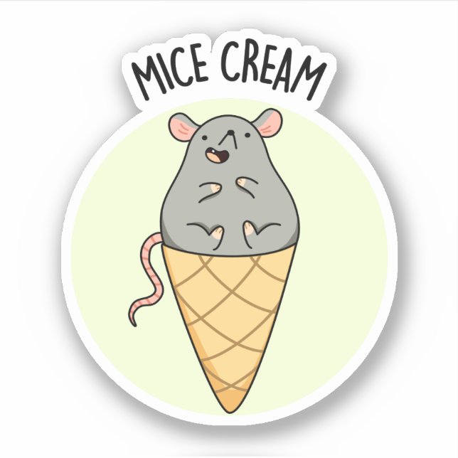 Mice Cream Funny Ice Cream Pun  (Front)