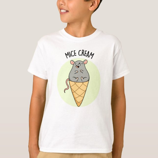 Mice Cream Funny Ice Cream Pun  T-Shirt (Front)