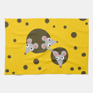 Mice in cheese kitchen towel