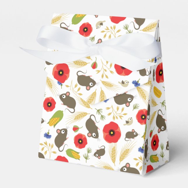 Mice in Grain Field Favor Box (Front Side)