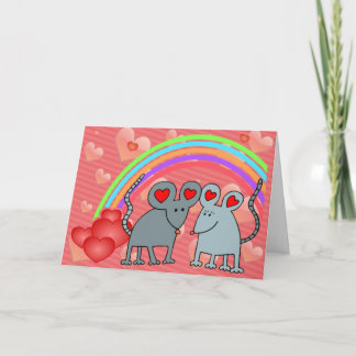 Mice in Love Valentines Holiday Card