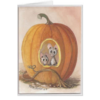 mice inside pumpkin