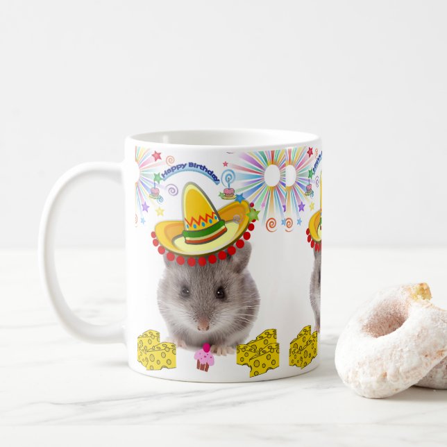 Mice Mug Joyeux Anniversaire Mug (Avec donut)