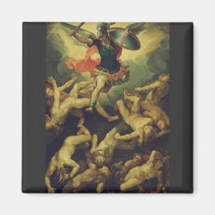 Michael and the fallen angels by Giuseppe Cesari Magnet