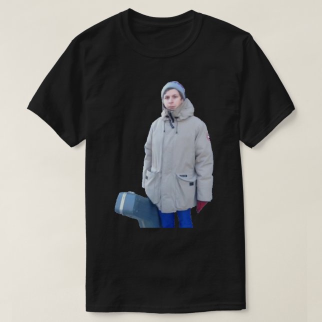 Michael cera big coat Sticker T-Shirt (Design Front)