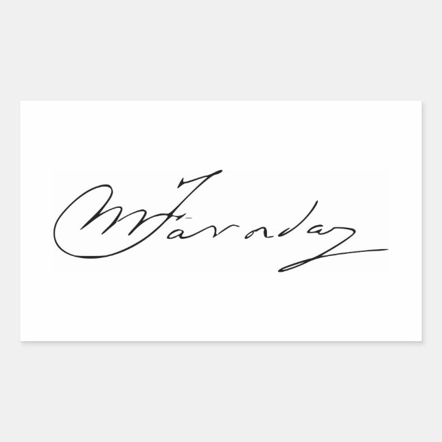 Michael Faraday signature Sticker (Front)
