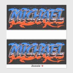 Michael First Name Graffiti Sticker
