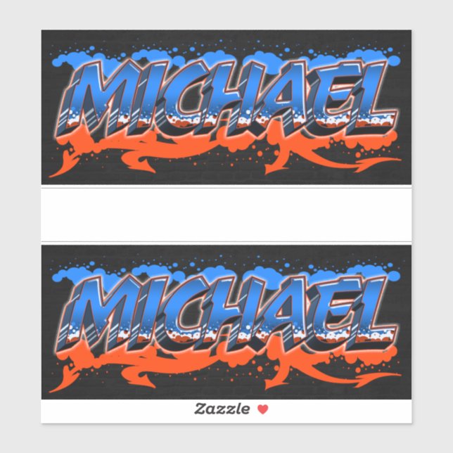 Michael First Name Graffiti Sticker (Sheet)