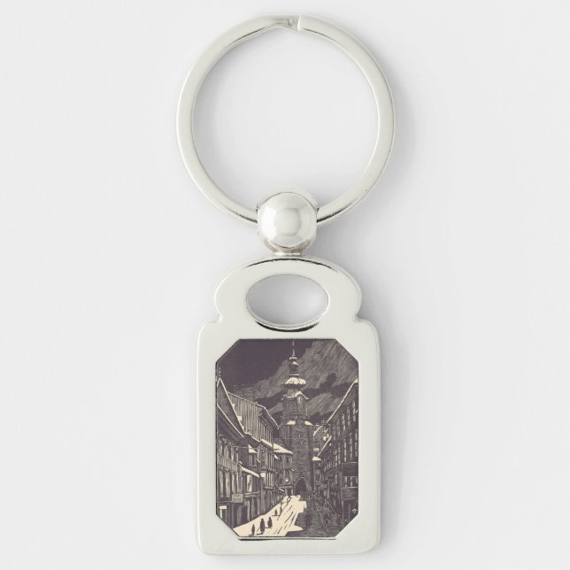 Michael Gate in Bratislava Medieval Tower Keychain (Front)