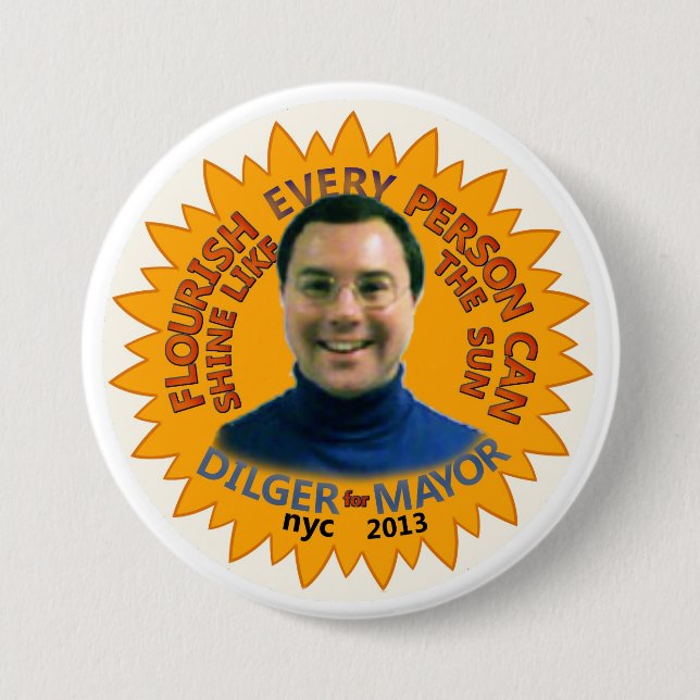 Michael J. Dilger for NYC Mayor 2013 3 Inch Round Button (Front)