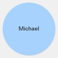 Michael Kids Name Sticker Personalized Light Blue