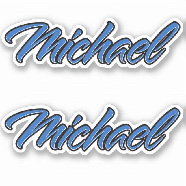 Michael Name blue sticker Sticker Sticker Stickers (Front)