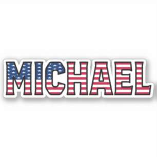 Michael Name Prénom USA Sticker Stickerset