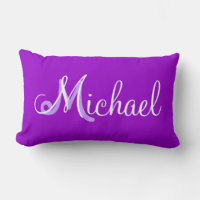 Michael Purple Lumbar Personalized Pillow