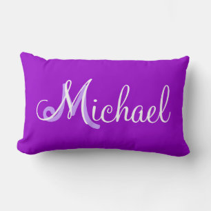 Michael Purple Lumbar Personalized Pillow