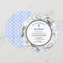 Michael Round Invitation Baptême