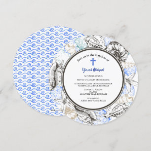 Michael Round Invitation Baptême